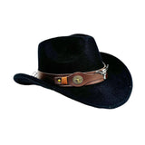 Maxbell Cowboy Hat Versatile Photo Props Comfortable Sunhat for Camping Party Travel Black