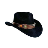 Maxbell Cowboy Hat Versatile Photo Props Comfortable Sunhat for Camping Party Travel Black