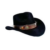 Maxbell Cowboy Hat Versatile Photo Props Comfortable Sunhat for Camping Party Travel Black