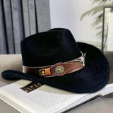 Maxbell Cowboy Hat Versatile Photo Props Comfortable Sunhat for Camping Party Travel Black
