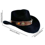 Maxbell Cowboy Hat Versatile Photo Props Comfortable Sunhat for Camping Party Travel Black