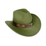 Maxbell Cowboy Hat Versatile Photo Props Comfortable Sunhat for Camping Party Travel Green