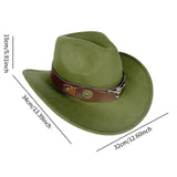 Maxbell Cowboy Hat Versatile Photo Props Comfortable Sunhat for Camping Party Travel Green