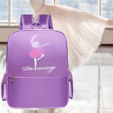 Maxbell Ballet Dance Backpack Casual Cute Dance Shoe Bag for Gymnastics Gift Dancing violet dancing