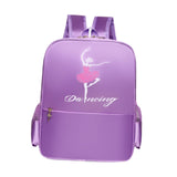 Maxbell Ballet Dance Backpack Casual Cute Dance Shoe Bag for Gymnastics Gift Dancing violet dancing