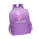 Maxbell Ballet Dance Backpack Casual Cute Dance Shoe Bag for Gymnastics Gift Dancing violet dancing