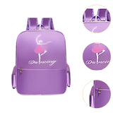 Maxbell Ballet Dance Backpack Casual Cute Dance Shoe Bag for Gymnastics Gift Dancing violet dancing
