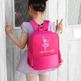 Maxbell Ballet Dance Backpack Casual Cute Dance Shoe Bag for Gymnastics Gift Dancing red dancing