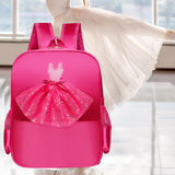 Maxbell Ballet Dance Backpack Casual Cute Dance Shoe Bag for Gymnastics Gift Dancing red lace