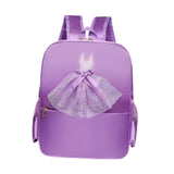 Maxbell Ballet Dance Backpack Casual Cute Dance Shoe Bag for Gymnastics Gift Dancing violet lace