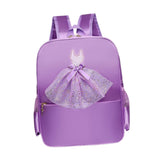 Maxbell Ballet Dance Backpack Casual Cute Dance Shoe Bag for Gymnastics Gift Dancing violet lace