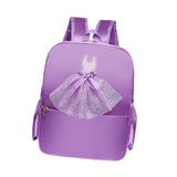Maxbell Ballet Dance Backpack Casual Cute Dance Shoe Bag for Gymnastics Gift Dancing violet lace