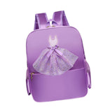 Maxbell Ballet Dance Backpack Casual Cute Dance Shoe Bag for Gymnastics Gift Dancing violet lace