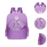 Maxbell Ballet Dance Backpack Casual Cute Dance Shoe Bag for Gymnastics Gift Dancing violet lace