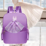 Maxbell Ballet Dance Backpack Casual Cute Dance Shoe Bag for Gymnastics Gift Dancing violet lace