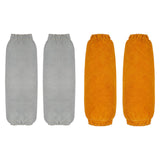 Maxbell Leather Welding Sleeves Elastic Cuffs Arm Protection Covers for Metalworking Yellow