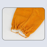 Maxbell Leather Welding Sleeves Elastic Cuffs Arm Protection Covers for Metalworking Yellow