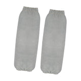 Maxbell Leather Welding Sleeves Elastic Cuffs Arm Protection Covers for Metalworking Gray