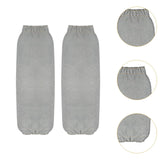 Maxbell Leather Welding Sleeves Elastic Cuffs Arm Protection Covers for Metalworking Gray