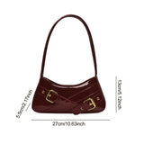 Maxbell Women Shoulder Bag Pouch Large Capacity Purse for Commuting Shopping Holiday Red