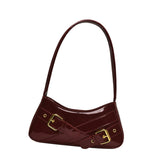 Maxbell Women Shoulder Bag Pouch Large Capacity Purse for Commuting Shopping Holiday Red