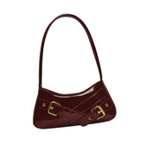 Maxbell Women Shoulder Bag Pouch Large Capacity Purse for Commuting Shopping Holiday Red