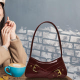 Maxbell Women Shoulder Bag Pouch Large Capacity Purse for Commuting Shopping Holiday Red