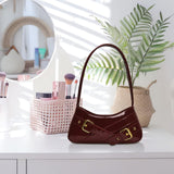 Maxbell Women Shoulder Bag Pouch Large Capacity Purse for Commuting Shopping Holiday Red