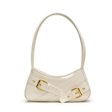 Maxbell Women Shoulder Bag Pouch Large Capacity Purse for Commuting Shopping Holiday White