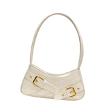Maxbell Women Shoulder Bag Pouch Large Capacity Purse for Commuting Shopping Holiday White