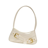 Maxbell Women Shoulder Bag Pouch Large Capacity Purse for Commuting Shopping Holiday White