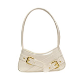 Maxbell Women Shoulder Bag Pouch Large Capacity Purse for Commuting Shopping Holiday White