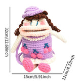 Maxbell Knit Doll Crossbody Bag Cute Handmade Crochet Shoulder Purse for Women Girls
