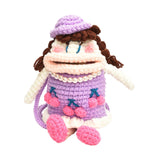 Maxbell Knit Doll Crossbody Bag Cute Handmade Crochet Shoulder Purse for Women Girls