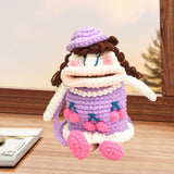 Maxbell Knit Doll Crossbody Bag Cute Handmade Crochet Shoulder Purse for Women Girls
