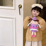Maxbell Knit Doll Crossbody Bag Cute Handmade Crochet Shoulder Purse for Women Girls