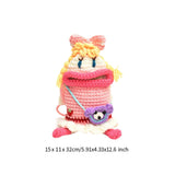 Maxbell Cute Doll Crossbody Bag Boho Phone Bag Knitted Bag for Vacation Beach Summer