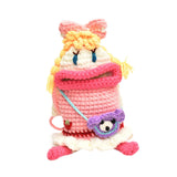 Maxbell Cute Doll Crossbody Bag Boho Phone Bag Knitted Bag for Vacation Beach Summer
