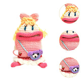 Maxbell Cute Doll Crossbody Bag Boho Phone Bag Knitted Bag for Vacation Beach Summer