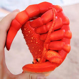 Maxbell Lobster Slippers for Men Women Kids Funny Animal Shoes for Beach Indoor Pool Red Color 24 25