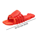 Maxbell Lobster Slippers for Men Women Kids Funny Animal Shoes for Beach Indoor Pool Red Color 24 25