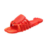 Maxbell Lobster Slippers for Men Women Kids Funny Animal Shoes for Beach Indoor Pool Red Color 24 25