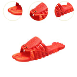 Maxbell Lobster Slippers for Men Women Kids Funny Animal Shoes for Beach Indoor Pool Red Color 24 25