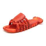 Maxbell Lobster Slippers for Men Women Kids Funny Animal Shoes for Beach Indoor Pool Red Color 24 25