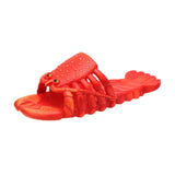 Maxbell Lobster Slippers for Men Women Kids Funny Animal Shoes for Beach Indoor Pool Red 32 33