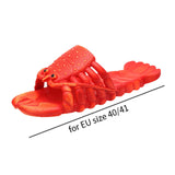 Maxbell Lobster Slippers for Men Women Kids Funny Animal Shoes for Beach Indoor Pool Red 40 41