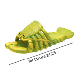 Maxbell Lobster Slippers for Men Women Kids Funny Animal Shoes for Beach Indoor Pool Green 24 25
