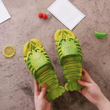 Maxbell Lobster Slippers for Men Women Kids Funny Animal Shoes for Beach Indoor Pool Green 32 33