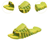 Maxbell Lobster Slippers for Men Women Kids Funny Animal Shoes for Beach Indoor Pool Green 36 37