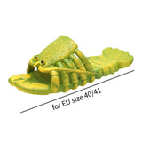 Maxbell Lobster Slippers for Men Women Kids Funny Animal Shoes for Beach Indoor Pool Green 40 41